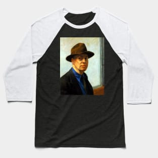 High Resolution Edward Hopper Self-Portrait 1925 Baseball T-Shirt